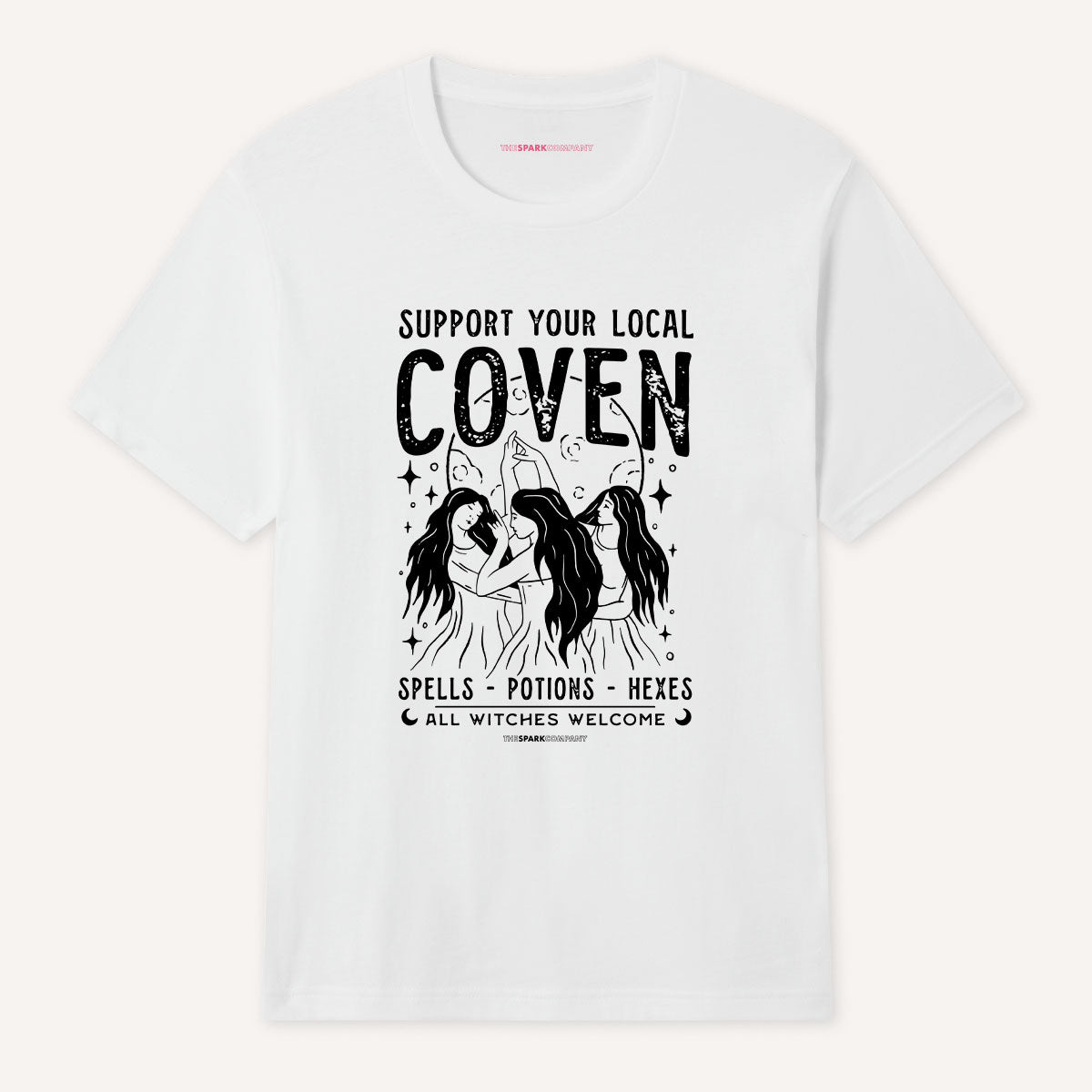 Support Your Local Coven T-Shirt-Feminist Apparel, Feminist Clothing, Feminist T Shirt, BC3001-The Spark Company