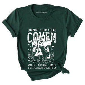 Support Your Local Coven T-Shirt-Feminist Apparel, Feminist Clothing, Feminist T Shirt, BC3001-The Spark Company
