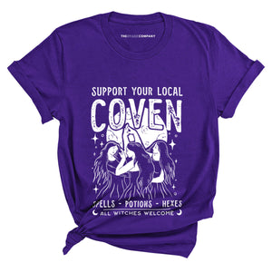 Support Your Local Coven T-Shirt-Feminist Apparel, Feminist Clothing, Feminist T Shirt, BC3001-The Spark Company