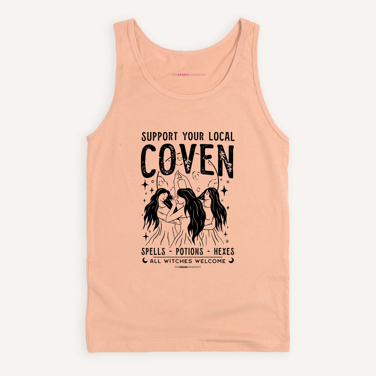Support Your Local Coven Tank Top-Feminist Apparel, Feminist Clothing, Feminist Tank, 03980-The Spark Company