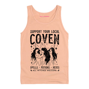 Support Your Local Coven Tank Top-Feminist Apparel, Feminist Clothing, Feminist Tank, 03980-The Spark Company