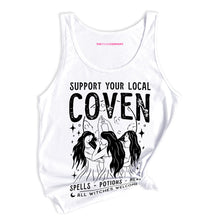 Load image into Gallery viewer, Support Your Local Coven Tank Top-Feminist Apparel, Feminist Clothing, Feminist Tank, 03980-The Spark Company