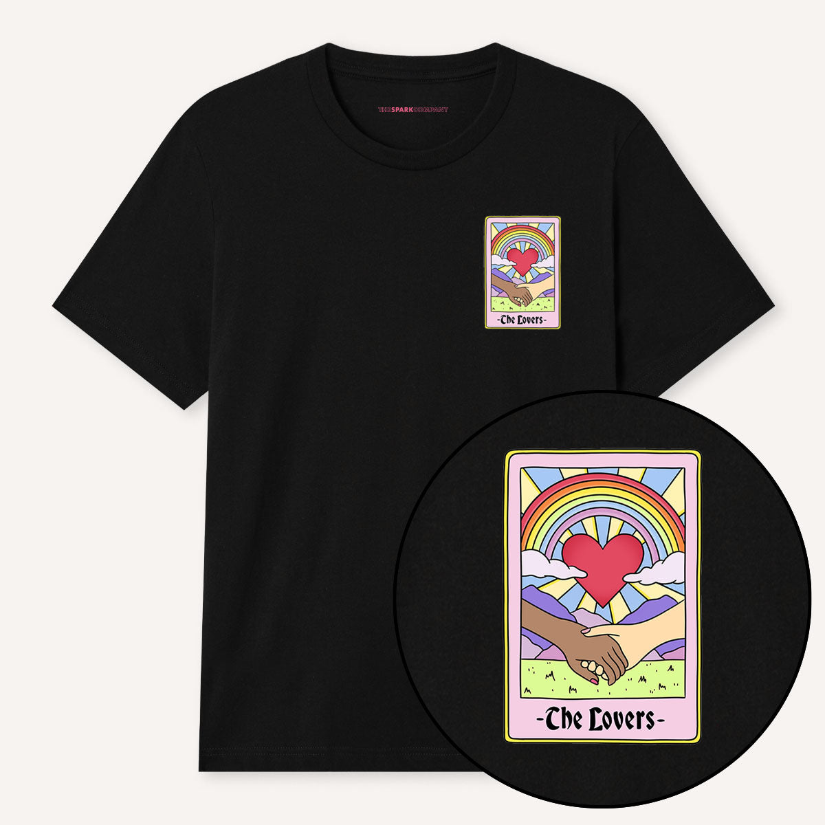 Tarot: The LGBTQ+ Lovers T-Shirt-LGBT Apparel, LGBT Clothing, LGBT T Shirt, BC3001-The Spark Company