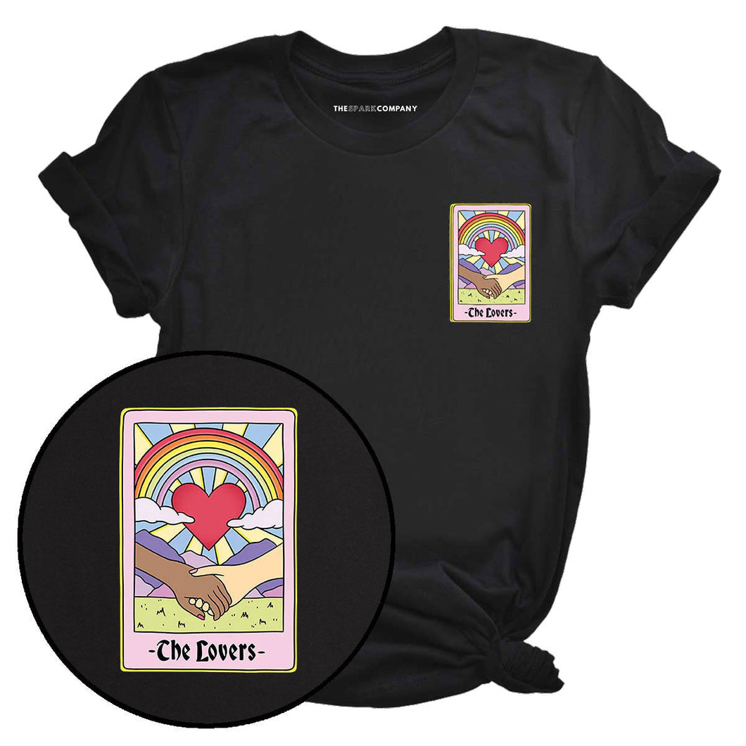 Tarot: The LGBTQ+ Lovers T-Shirt-LGBT Apparel, LGBT Clothing, LGBT T Shirt, BC3001-The Spark Company