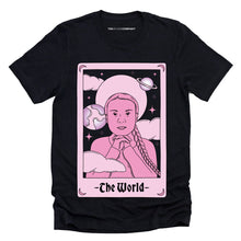 Load image into Gallery viewer, Tarot: The World T-Shirt-Feminist Apparel, Feminist Clothing, Feminist T Shirt, BC3001-The Spark Company
