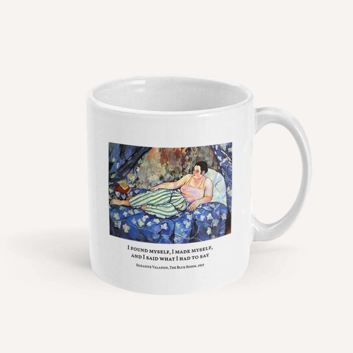 The Blue Room by Suzanne Valadon Mug-Feminist Apparel, Feminist Gift, Feminist Coffee Mug, 11oz White Ceramic-The Spark Company