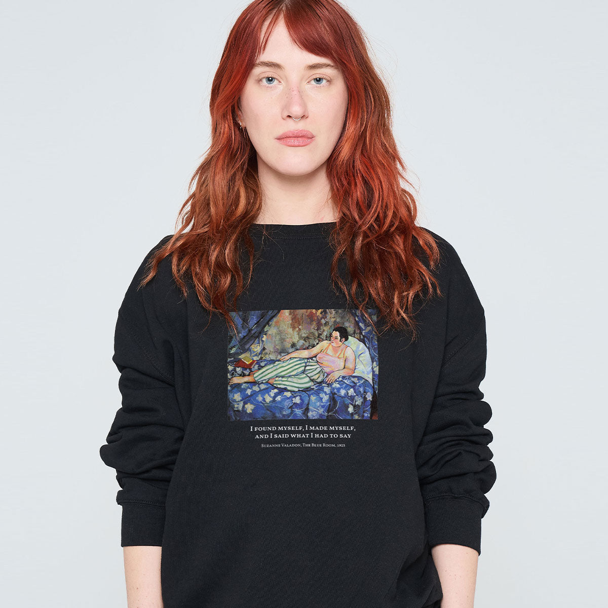 The Blue Room by Suzanne Valadon Sweatshirt-Feminist Apparel, Feminist Clothing, Feminist Sweatshirt, JH030-The Spark Company