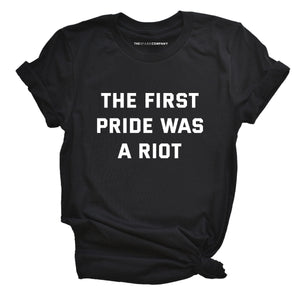 The First Pride Was A Riot T-Shirt-LGBT Apparel, LGBT Clothing, LGBT T Shirt, BC3001-The Spark Company