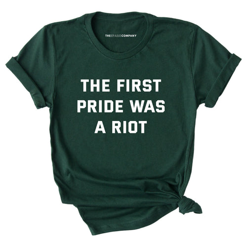 The First Pride Was A Riot T-Shirt-LGBT Apparel, LGBT Clothing, LGBT T Shirt, BC3001-The Spark Company