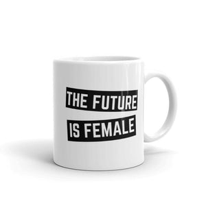 The Future Is Female (Punk) Mug-Feminist Apparel, Feminist Gift, Feminist Coffee Mug, 11oz White Ceramic-The Spark Company