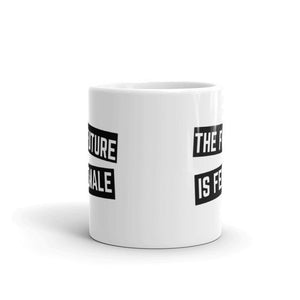 The Future Is Female (Punk) Mug-Feminist Apparel, Feminist Gift, Feminist Coffee Mug, 11oz White Ceramic-The Spark Company