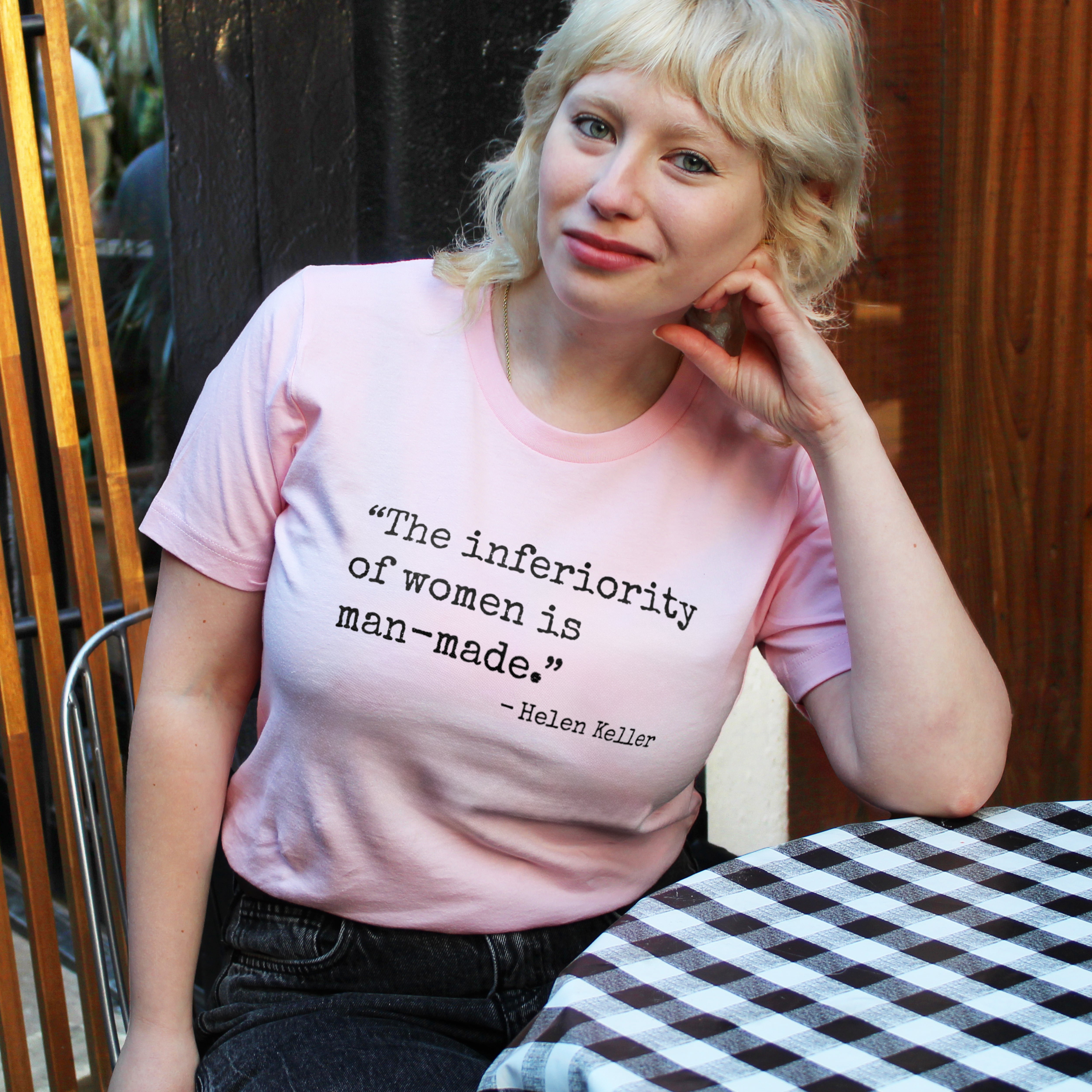 The Inferiority Of Women Is Man-Made T-Shirt-Feminist Apparel, Feminist Clothing, Feminist T Shirt, BC3001-The Spark Company