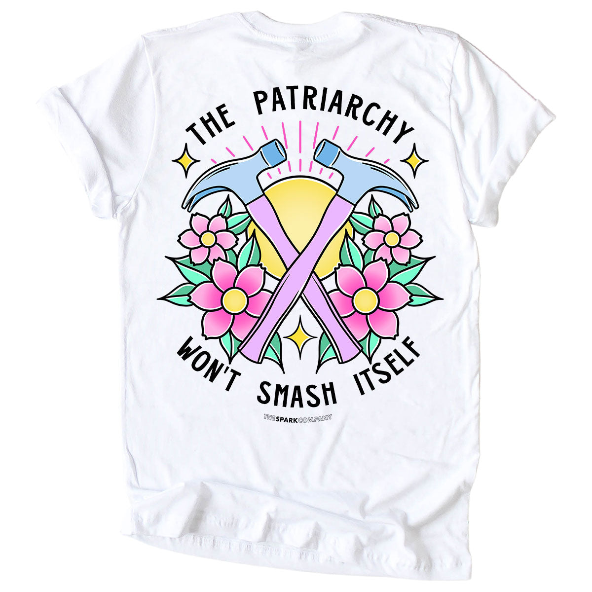 The Patriarchy Won't Smash Itself T-Shirt-Feminist Apparel, Feminist Clothing, Feminist T Shirt, BC3001-The Spark Company