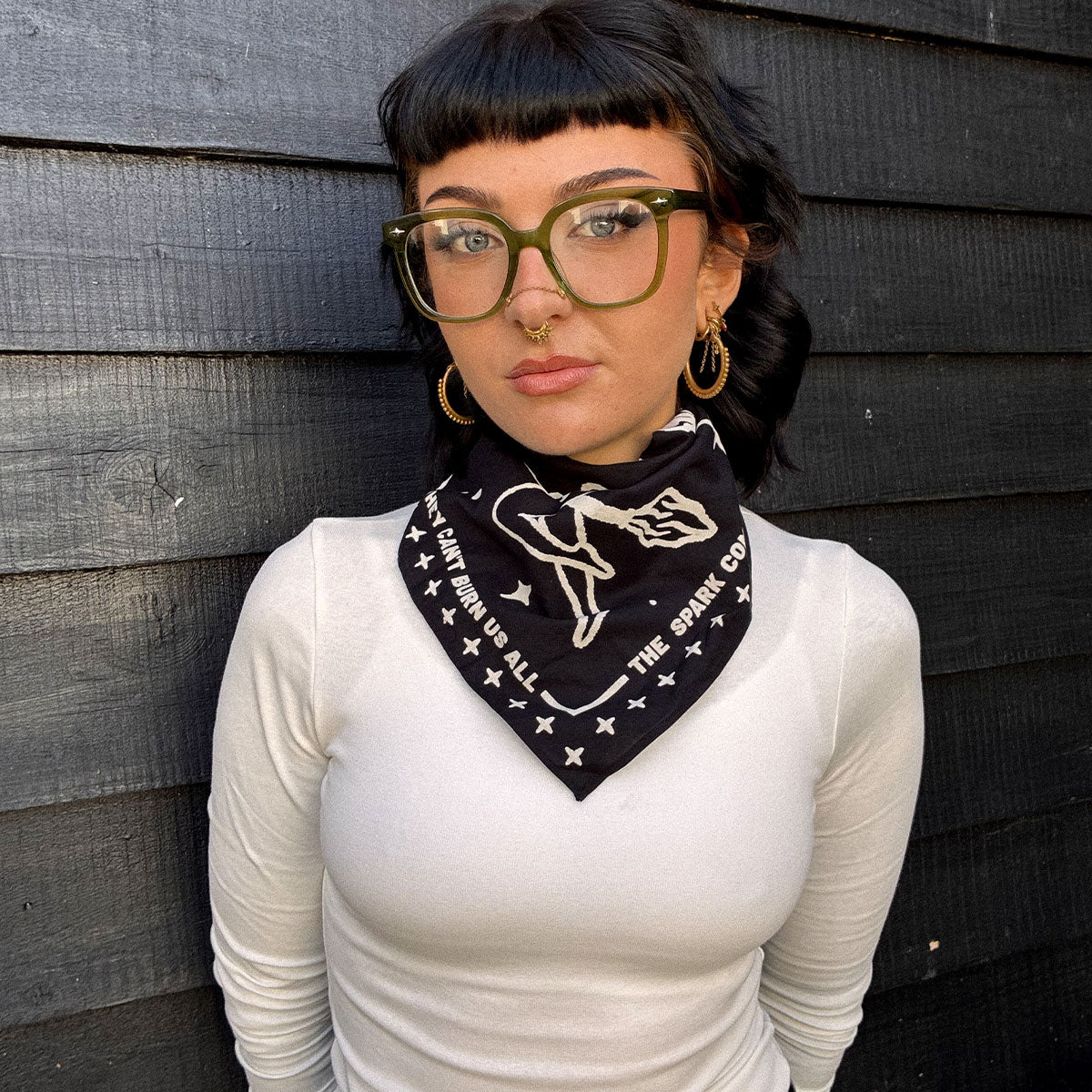 They Can't Burn Us All Bandana Scarf-Feminist Apparel, Feminist Clothing, Feminist Bandana Scarf-The Spark Company