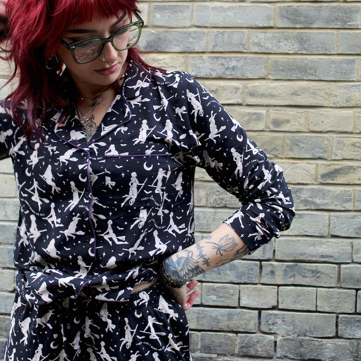 They Can't Burn Us All Pyjama Set-Feminist Apparel, Feminist Clothing, Feminist Pyjama Set-The Spark Company