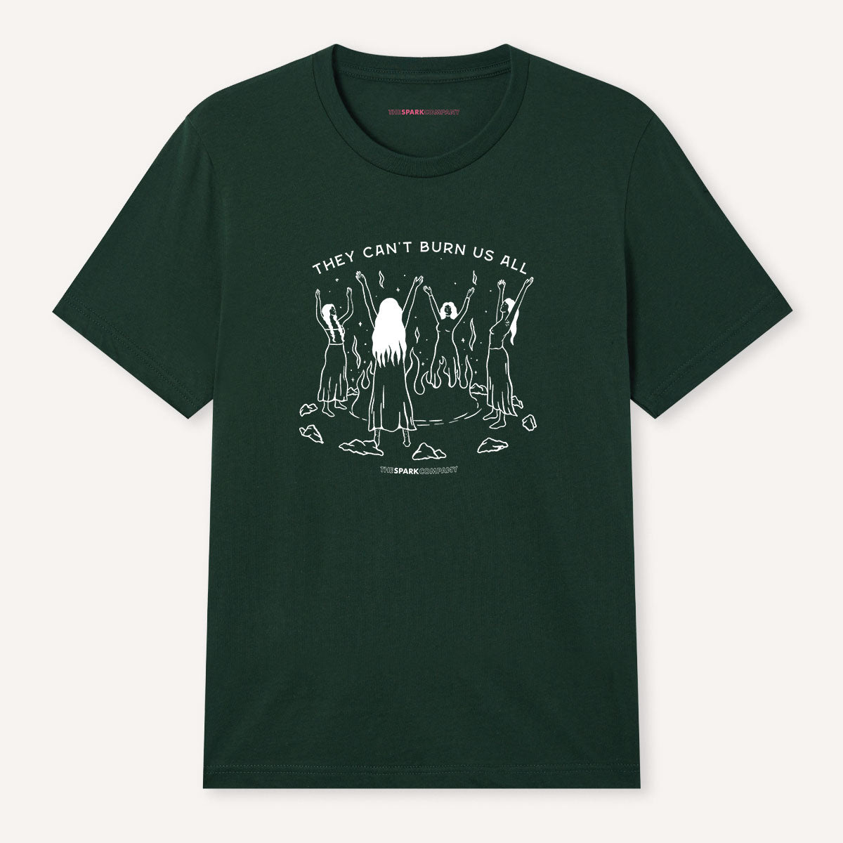 They Can't Burn Us All T-Shirt-Feminist Apparel, Feminist Clothing, Feminist T Shirt, BC3001-The Spark Company
