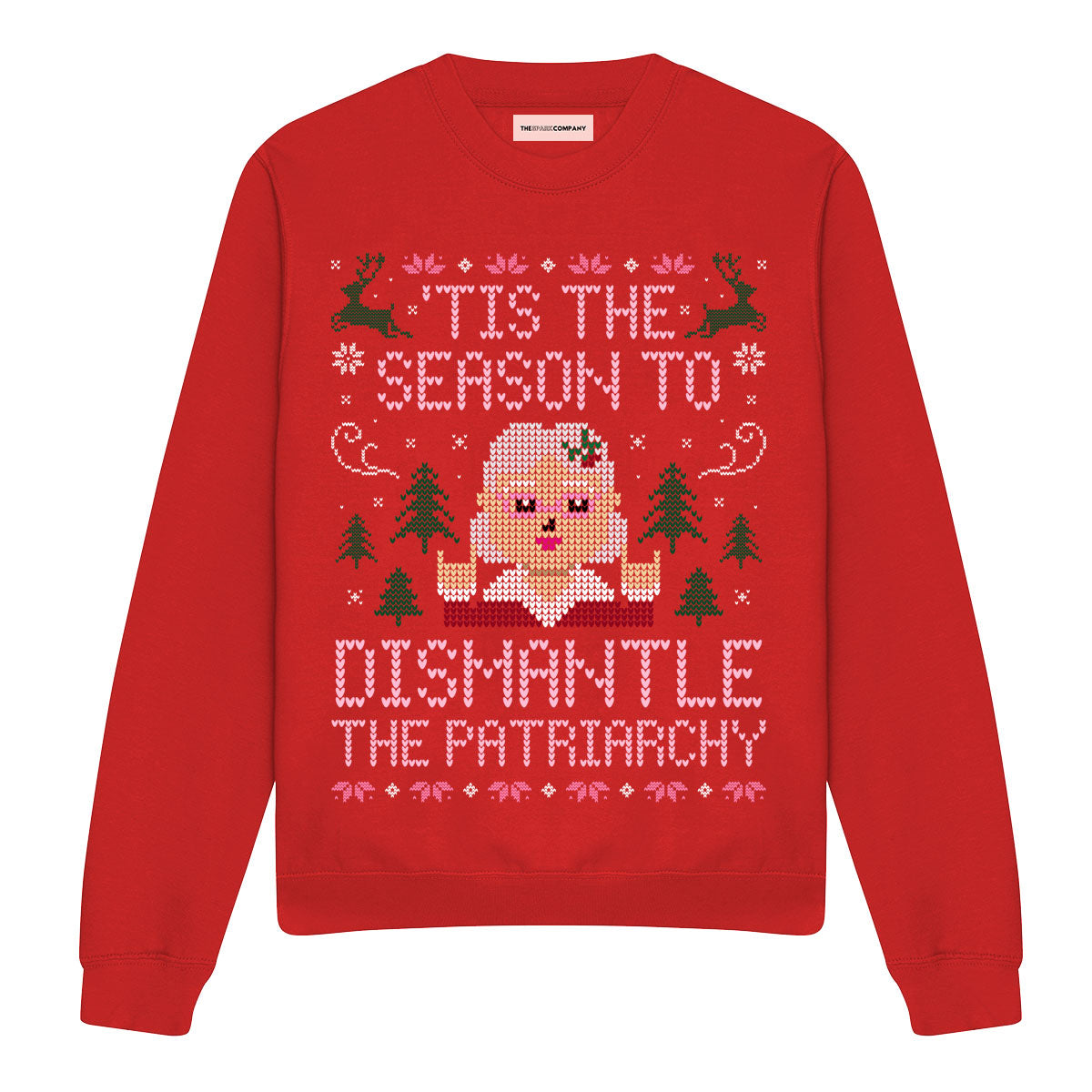 Tis The Season To Dismantle The Patriarchy Ugly Christmas Jumper-Feminist Apparel, Feminist Clothing, Feminist Sweatshirt, JH030-The Spark Company