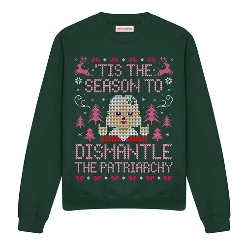 Tis The Season To Dismantle The Patriarchy Ugly Christmas Jumper-Feminist Apparel, Feminist Clothing, Feminist Sweatshirt, JH030-The Spark Company