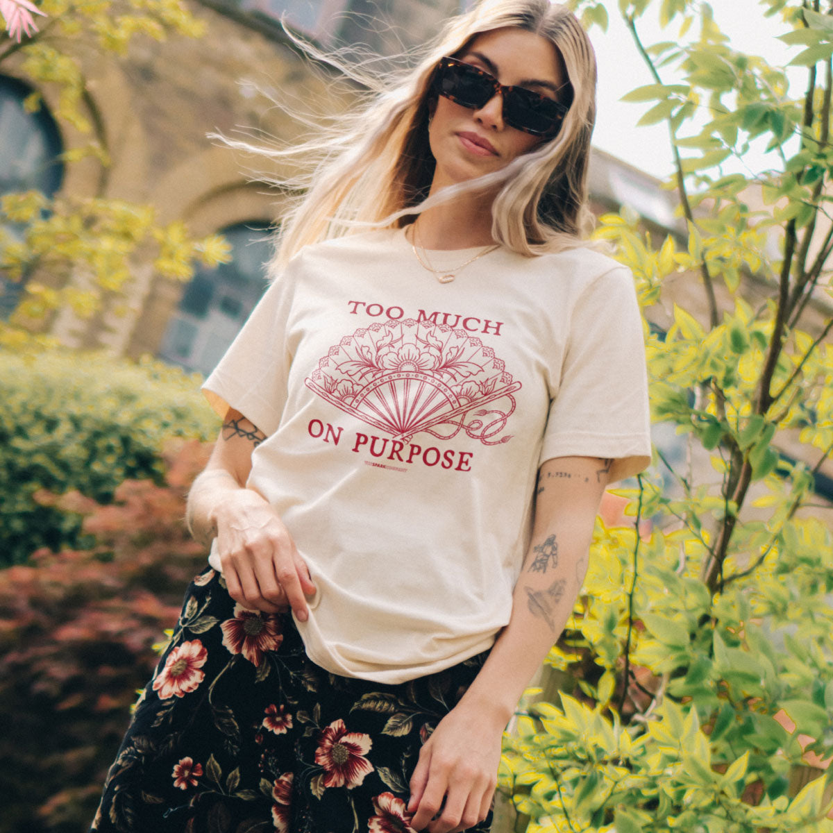 Too Much On Purpose T-Shirt-Feminist Apparel, Feminist Clothing, Feminist T Shirt, BC3001-The Spark Company