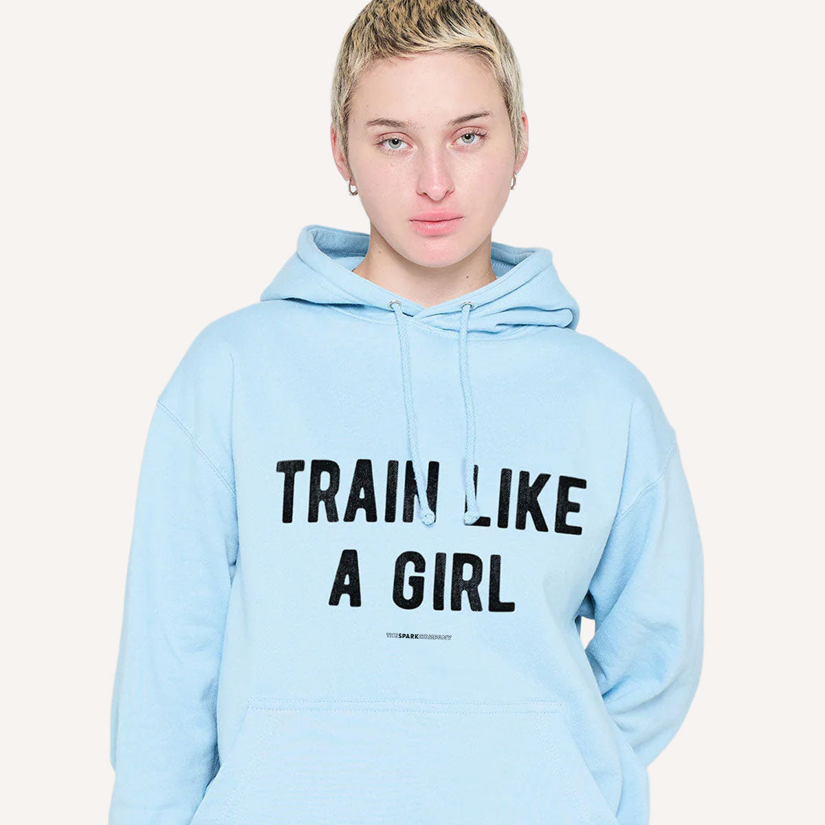 Train Like A Girl Hoodie-Feminist Apparel, Feminist Clothing, Feminist Hoodie, JH001-The Spark Company