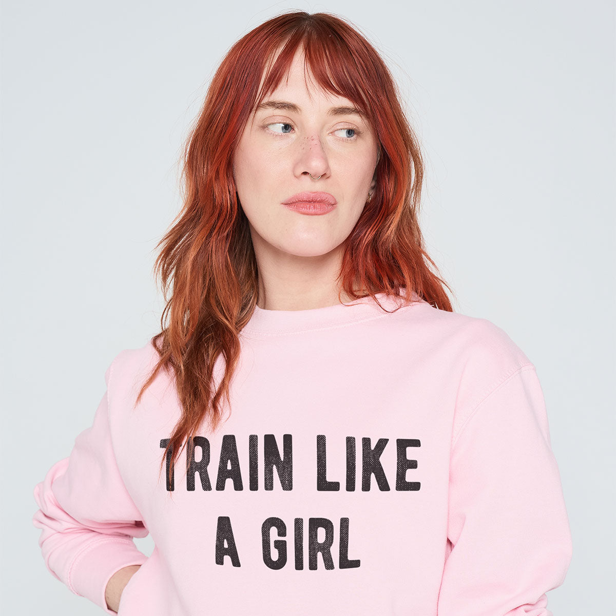 Train Like A Girl Sweatshirt-Feminist Apparel, Feminist Clothing, Feminist Sweatshirt, JH030-The Spark Company