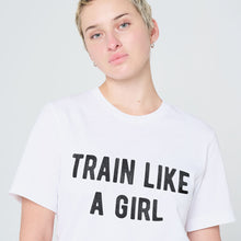 Load image into Gallery viewer, Train Like A Girl T-Shirt-Feminist Apparel, Feminist Clothing, Feminist T Shirt, BC3001-The Spark Company