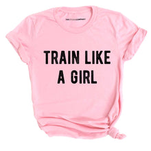 Load image into Gallery viewer, Train Like A Girl T-Shirt-Feminist Apparel, Feminist Clothing, Feminist T Shirt, BC3001-The Spark Company