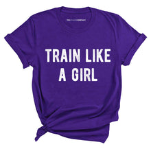 Load image into Gallery viewer, Train Like A Girl T-Shirt-Feminist Apparel, Feminist Clothing, Feminist T Shirt, BC3001-The Spark Company