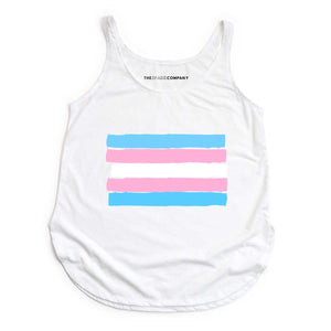 Trans Flag Festival Tank Top-LGBT Apparel, LGBT Clothing, LGBT Vest, NL5033-The Spark Company