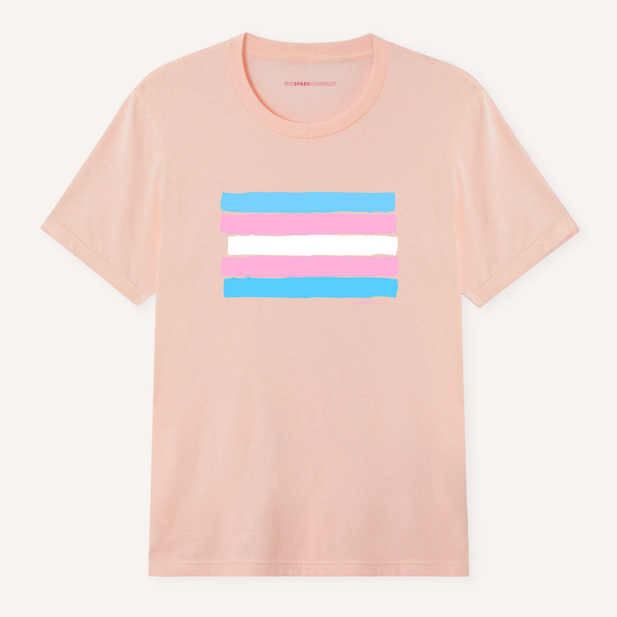 Trans Pride Flag T-Shirt-LGBT Apparel, LGBT Clothing, LGBT T Shirt, BC3001-The Spark Company