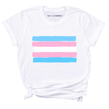 Load image into Gallery viewer, Trans Pride Flag T-Shirt-LGBT Apparel, LGBT Clothing, LGBT T Shirt, BC3001-The Spark Company