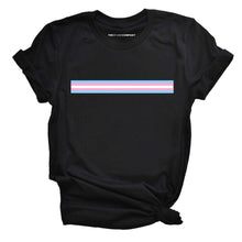 Load image into Gallery viewer, Trans Stripe T-Shirt-LGBT Apparel, LGBT Clothing, LGBT T Shirt, BC3001-The Spark Company