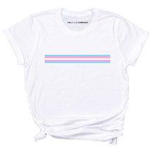 Load image into Gallery viewer, Trans Stripe T-Shirt-LGBT Apparel, LGBT Clothing, LGBT T Shirt, BC3001-The Spark Company