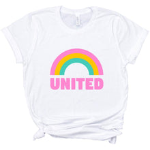 Load image into Gallery viewer, United Pride Rainbow T-Shirt-LGBT Apparel, LGBT Clothing, LGBT T Shirt, BC3001-The Spark Company