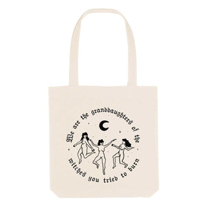 We Are The Granddaughters Of The Witches You Tried To Burn Strong As Hell Tote Bag-Feminist Apparel, Feminist Gift, Feminist Tote Bag-The Spark Company