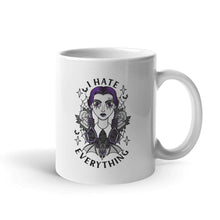 Load image into Gallery viewer, Wednesday Addams Mug-Feminist Apparel, Feminist Gift, Feminist Coffee Mug, 11oz White Ceramic-The Spark Company