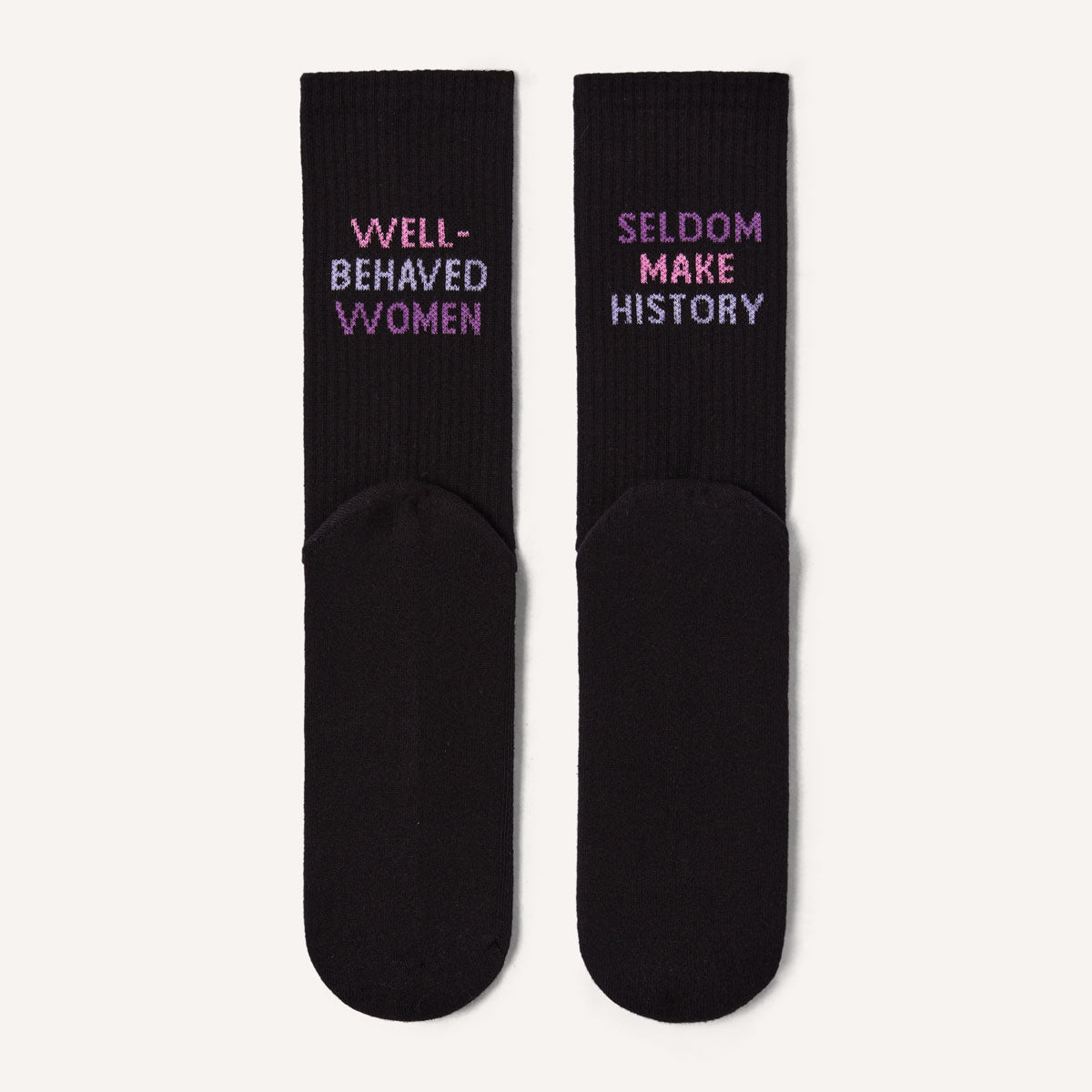 Well Behaved Women Seldom Make History Socks-Feminist Apparel, Feminist Clothing, Feminist Socks-The Spark Company