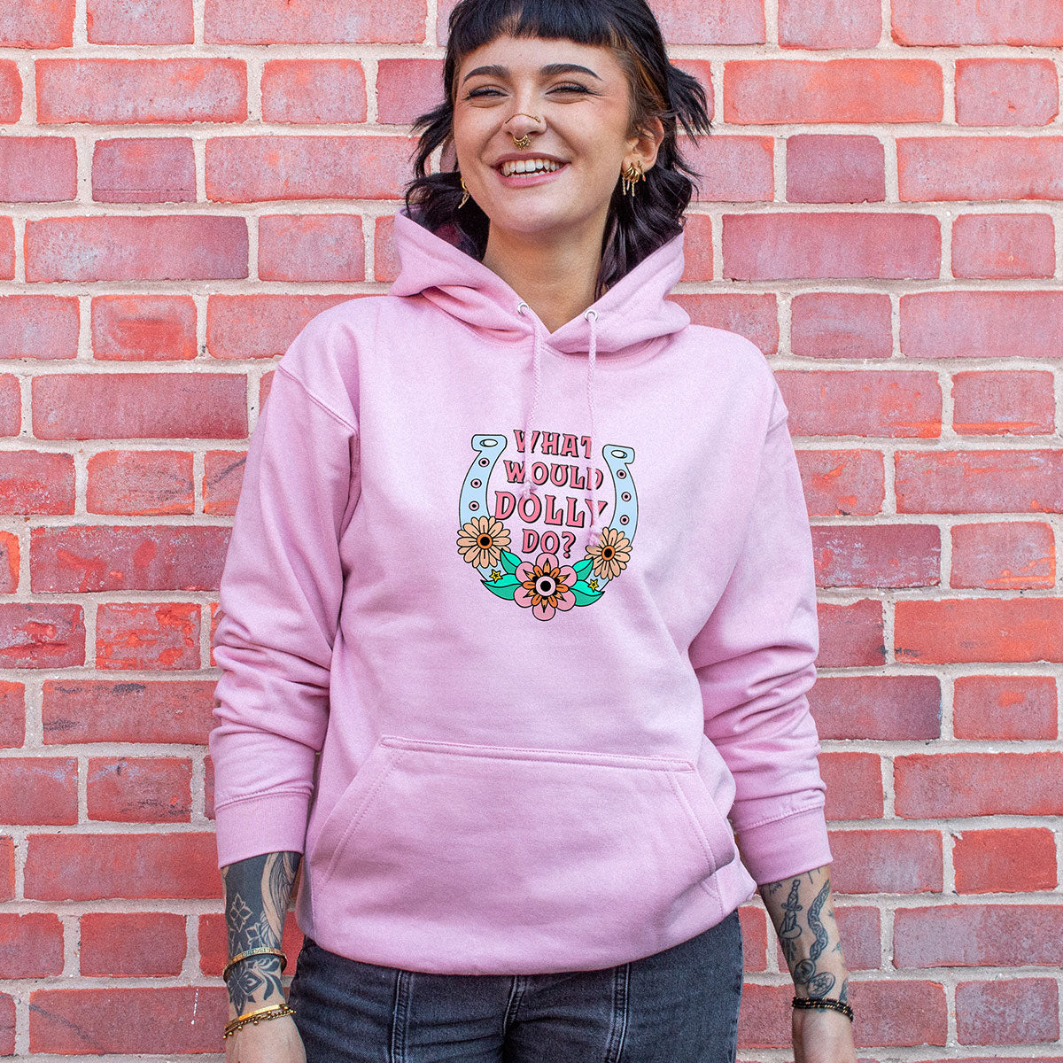 What Would Dolly Do Hoodie-Feminist Apparel, Feminist Clothing, Feminist Hoodie, JH001-The Spark Company