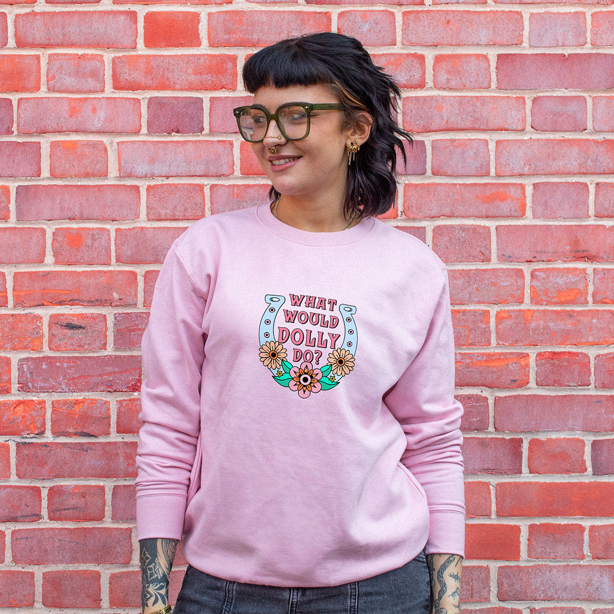 What Would Dolly Do Sweatshirt-Feminist Apparel, Feminist Clothing, Feminist Sweatshirt, JH030-The Spark Company