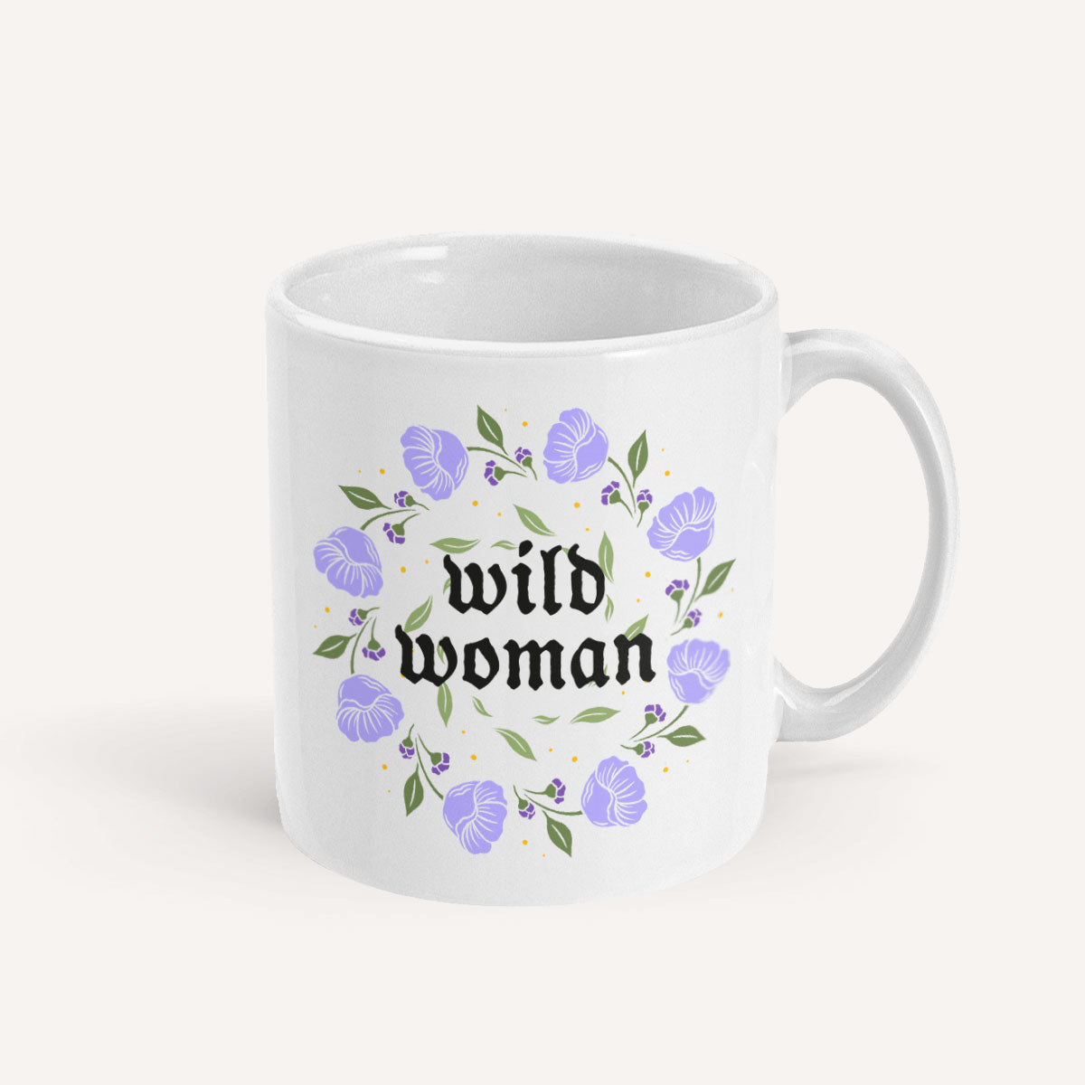 Wild Woman Mug-Feminist Apparel, Feminist Gift, Feminist Coffee Mug, 11oz White Ceramic-The Spark Company