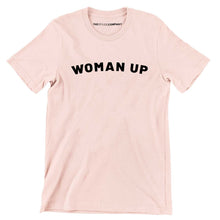 Load image into Gallery viewer, Woman Up Men&#39;s T-Shirt-Feminist Apparel, Feminist Clothing, Men&#39;s Feminist T Shirt, BC3001-The Spark Company