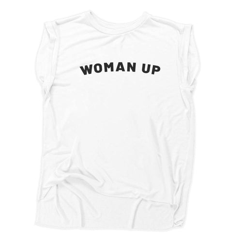 Woman Up Muscle T-Shirt-Feminist Apparel, Feminist Clothing, Feminist Muscle T Shirt, BC8804-The Spark Company