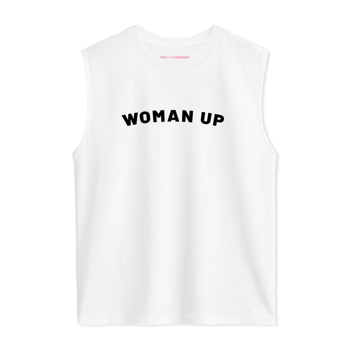 Woman Up Sleeveless T-Shirt-Feminist Apparel, Feminist Clothing, Feminist Sleeveless T Shirt, EP01S-The Spark Company