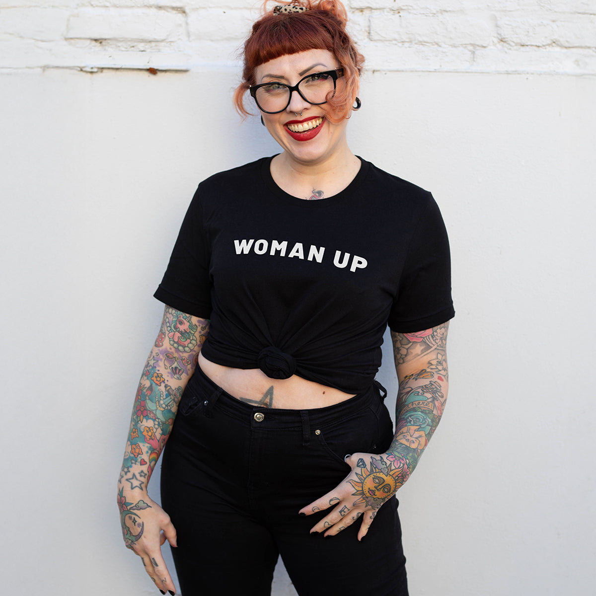 Woman Up T-Shirt-Feminist Apparel, Feminist Clothing, Feminist T Shirt, BC3001-The Spark Company
