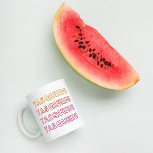 Yas Queen Queer Eye Mug-LGBT Apparel, LGBT Gift, LGBT Coffee Mug, 11oz White Ceramic-The Spark Company