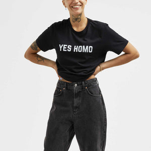 Yes Homo T-Shirt-LGBT Apparel, LGBT Clothing, LGBT T Shirt, BC3001-The Spark Company