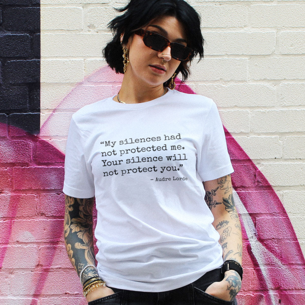Your Silence Will Not Protect You T-Shirt-LGBT Apparel, LGBT Clothing, LGBT T Shirt, BC3001-The Spark Company