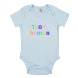 100% Human Babygrow-Feminist Apparel, Feminist Clothing, Feminist Baby Onesie, EPB02-The Spark Company