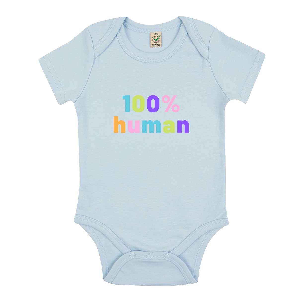 100% Human Babygrow-Feminist Apparel, Feminist Clothing, Feminist Baby Onesie, EPB02-The Spark Company