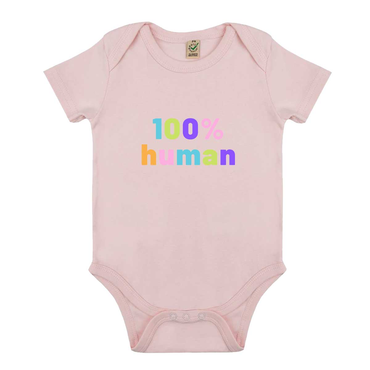 100% Human Babygrow-Feminist Apparel, Feminist Clothing, Feminist Baby Onesie, EPB02-The Spark Company